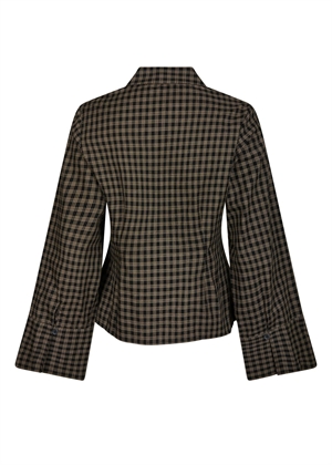 Rosa mini check skjorte Sort Neo Noir 
